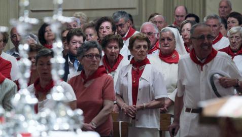 En la Misa de los Mayores, en los Sanfermines de 2012