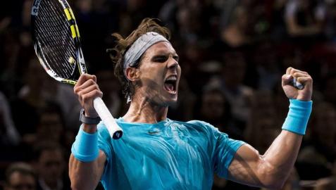 Rafa Nadal celebra su triunfo ante Gasquet