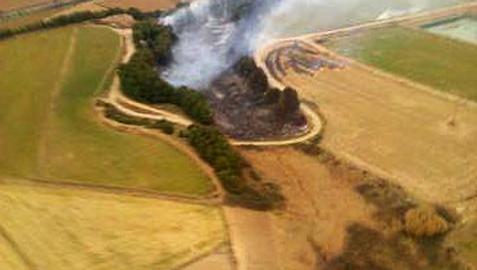 Investigan la posible intencionalidad de los incendios de Ribaforada