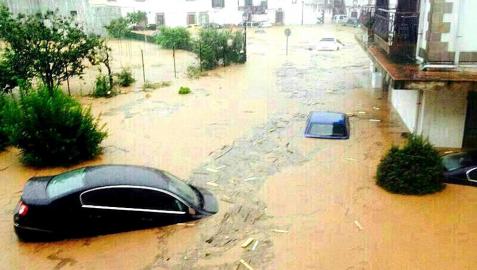 Inundaciones en el valle de Baztan