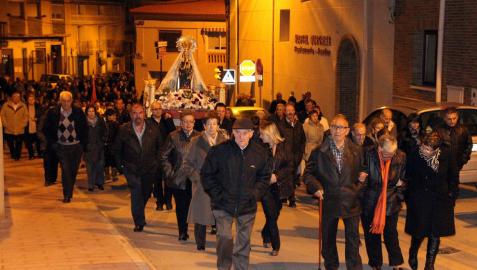 La Virgen del Patrocinio de Milagro vuelve a su ermita en la Bajadica