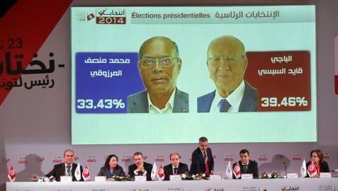 Essebsi y el expresidente Marzuki, a la segunda vuelta en Túnez