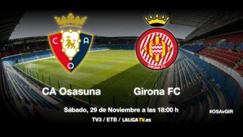 Retransmisión en directo del Osasuna-Girona