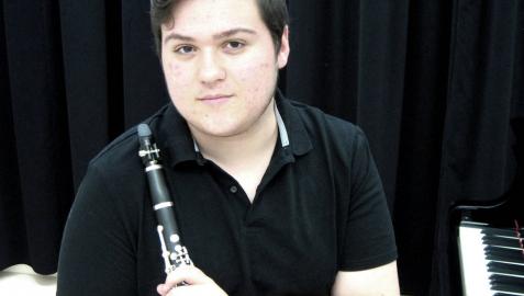 El clarinetista navarro Miguel Ayerra, en un certamen nacional