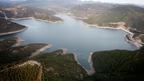 El embalse de Itoiz, el pasado mes