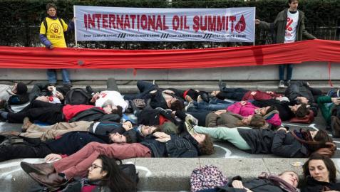Protesta en contra el cambio climático. Protesta en contra el cambio climático.