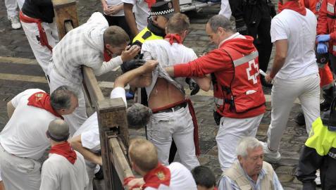 Imágenes exclusivas del séptimo encierro de los fotógrafos de Diario de Navarra.
