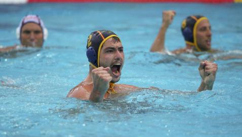 Alberto Munárriz celebra su gol contra Estados Unidos.