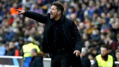 Simeone, en un partido.
