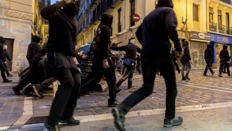 Incidentes en el Casco Antiguo de Pamplona Incidentes en el Casco Antiguo de Pamplona este sábado tras una concentración contra la represión