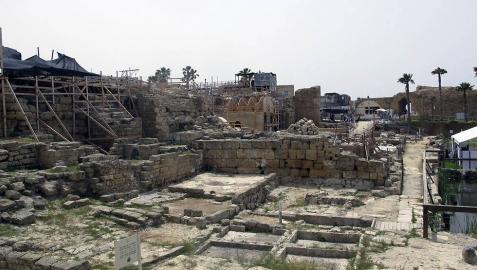 La ciudad antigua de Cesarea desentierra el templo pagano de Herodes