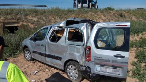 Un herido grave tras una salida de vía en la AP-68