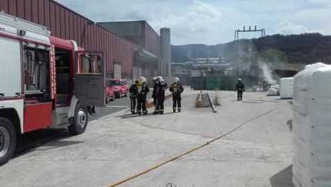 Extinguido un pequeño incendio en una fábrica de Onena, en Ibiricu