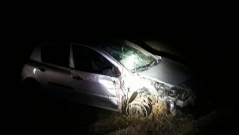 Dos heridos en un choque de dos vehículos en la NA-134 en Milagro