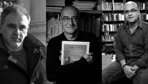 Los escritores Luján y Ravelo y el guionista de cómic Altarriba hablan de 'Pamplona Negra'
