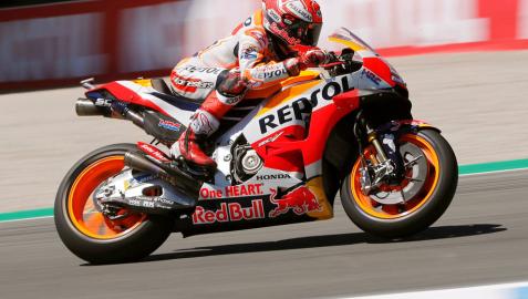 Márquez se quita un peso de encima con el mejor tiempo en el Gran Premio de Holanda