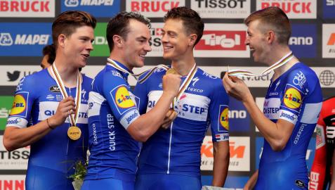 El Quick-Step gana la CRE masculina y Movistar, a buen nivel, termina sexto