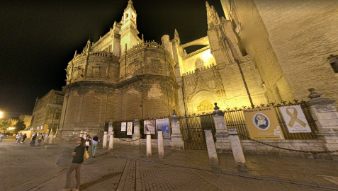 Intervenido a dos turistas holandeses un dron que cayó en la catedral de Sevilla