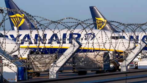 Ryanair cancela 190 vuelos el viernes por la huelga de tripulantes