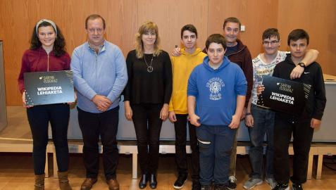 Los institutos de Santesteban y Ochagavía, ganadores del primer concurso Wikilehiaketa
