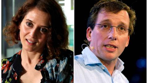 Díaz Ayuso, candidata del PP a la Comunidad de Madrid, y Almeida al Ayuntamiento