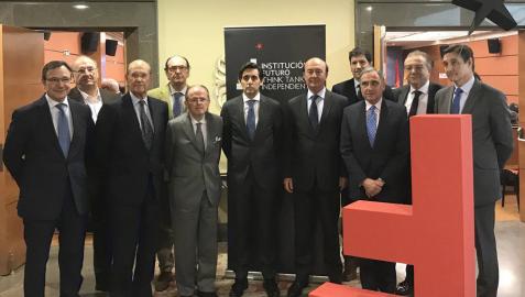 15º aniversario de Institución Futuro con miembros del think tank junto a José María Álvarez-Pallete, presidente de Telefónica
