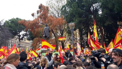 Manifestación contra Sánchez y a favor de elecciones en Madrid Manifestación este domingo en la plaza de Colón de Madrid en contra de la política de diálogo del Gobierno en Cataluña y en demanda de elecciones.