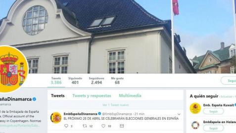 La Embajada de España en Dinamarca anuncia en Twitter las elecciones quince minutos antes que Sánchez