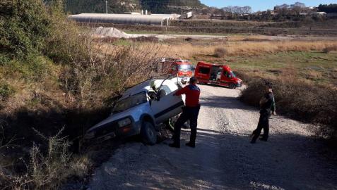 Herido un hombre de 82 años tras sufrir una salida de vía en Liédena