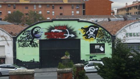 Imagen del gaztetxe de la Rochapea, en unas antiguas naves de la calle Artica.