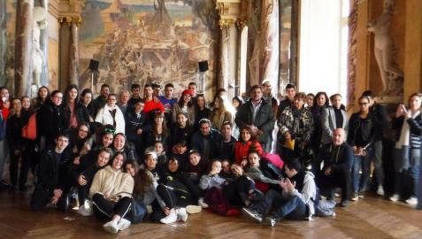 Los alumnos, en un momento de su viaje a Toulouse.
