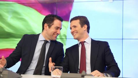 Reunión de la Junta Directiva Nacional del PP para planificar la campaña de las generales del 28 de abril.
