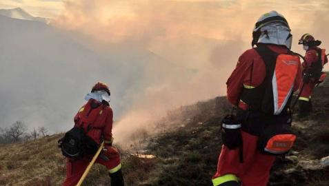 Incendio forestal en Cantabria