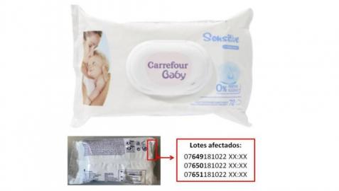 Carrefour retira unas toallitas para bebés contaminadas por una bacteria