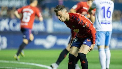 Barja se duele tras sufrir la lesión en la parte anterior del muslo ante el Zaragoza.