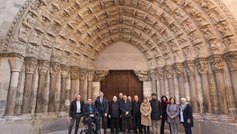 La puerta de la Catedral de Tudela, restaurada tras 15 meses de obra