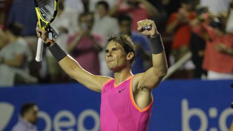 Nadal, tras su victoria ante Zverev en Acapulco.