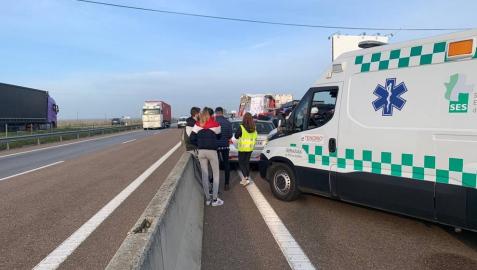 Dieciséis heridos en un accidente en la frontera de Portugal con Badajoz