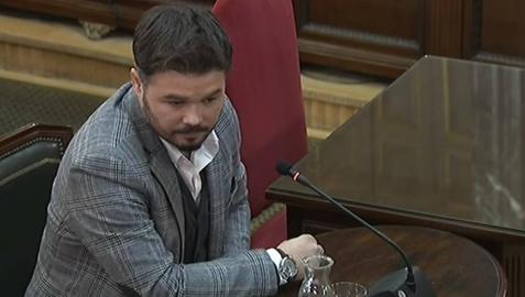 Rufián niega que el 20S fuese una rebelión porque pudo irse a