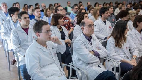 Asamblea de médicos este jueves.