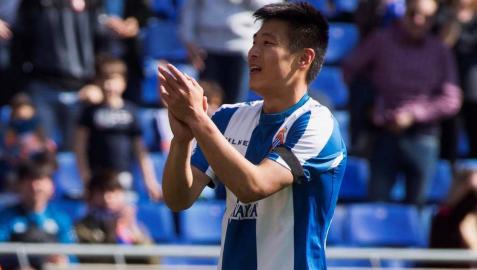 Wu Lei (Espanyol), primer jugador chino en marcar en LaLiga