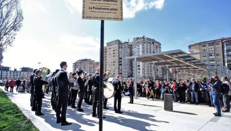 La banda musical la Pamplonesa ya tiene una plaza con su nombre
