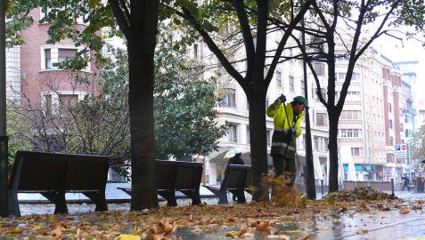 Fuertes vientos en Pamplona
