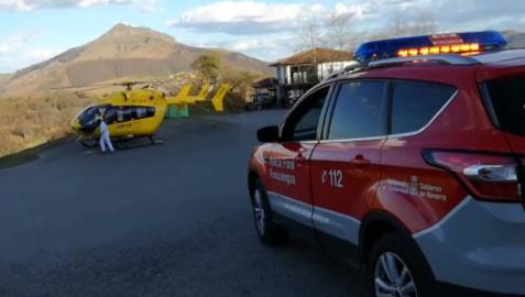 Herido un francés tras sufrir una caída por unas escaleras en una sidrería de Ibardin