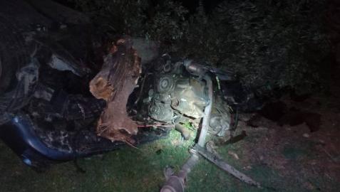 Una persona herida tras el vuelco de su vehículo en la NA-122, a la altura de Lerín