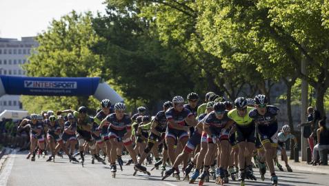 El vasco Patxi Peula y la colombiana Aura Quintana ganan el maratón de patinaje