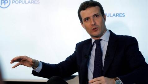 El presidente del PP, Pablo Casado.