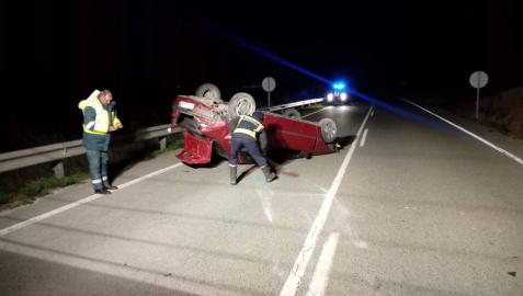 Una persona herida en un accidente de tráfico en la carretera NA-126 en Fustiñana
