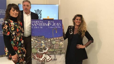 El cartel 'Pamplona, ciudad de luces' anunciará las fiestas de San Fermín 2018