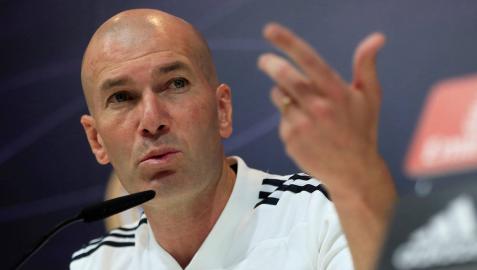 El entrenador francés del Real Madrid Zinedine Zidane.